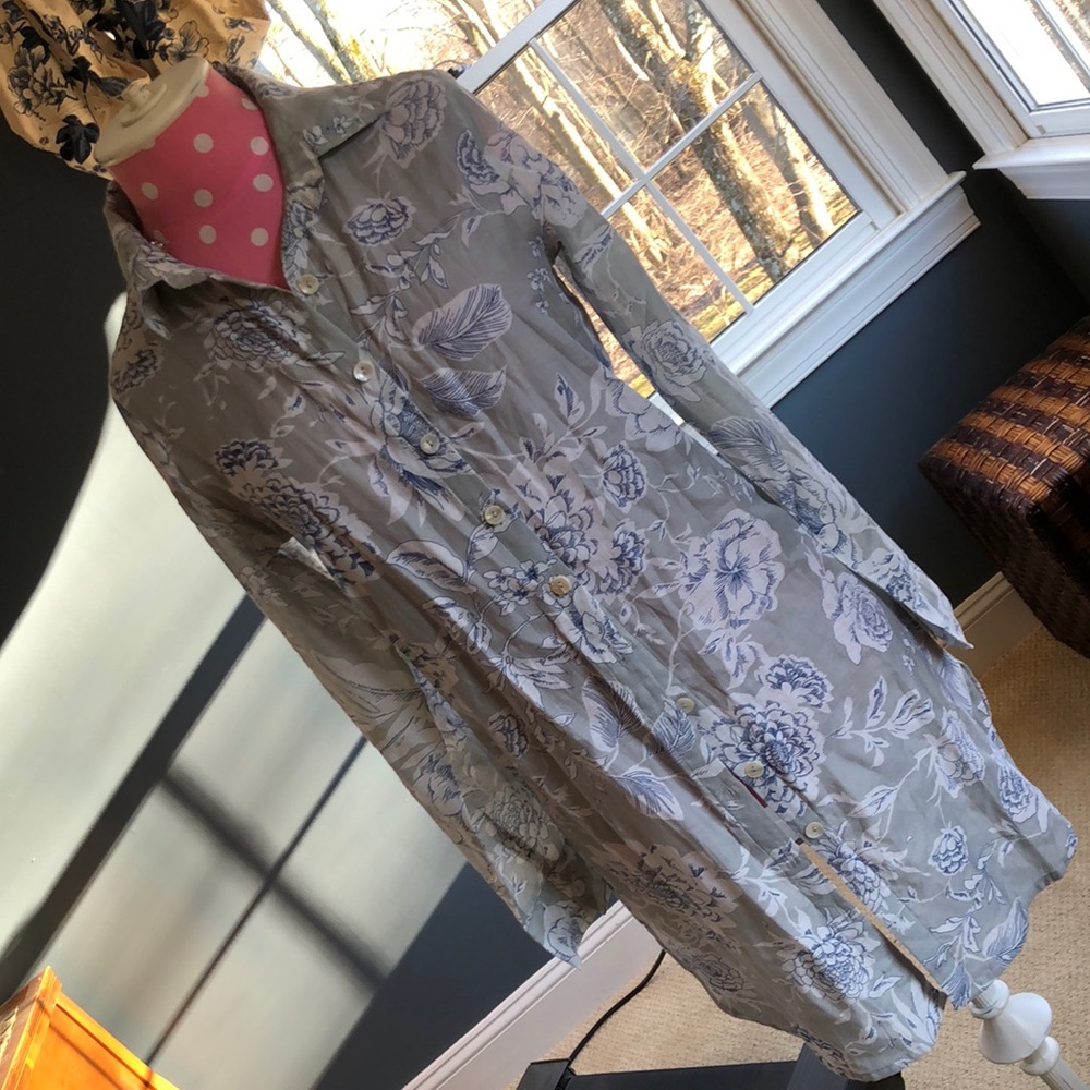 Boyfriend shirt dress: cotton and silk